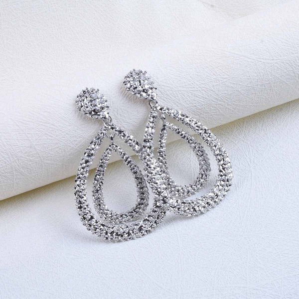 fashionable creative long geometric earrings drop-shaped
