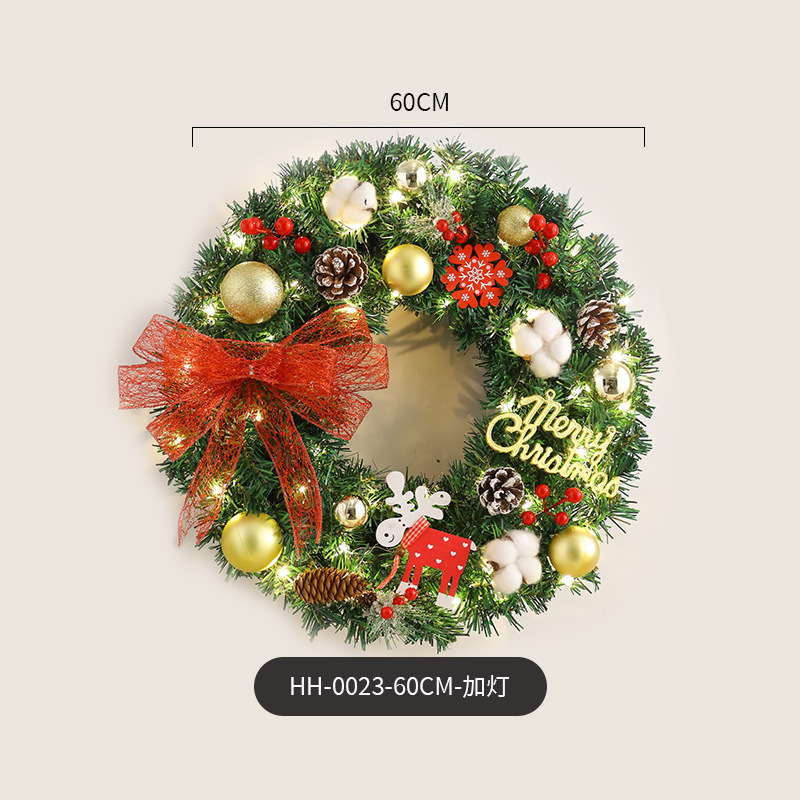 Amazon popular guirnalda de Navidad ratán 40/50/60cm decoración de Navidad Garland puerta colgando escena diseño