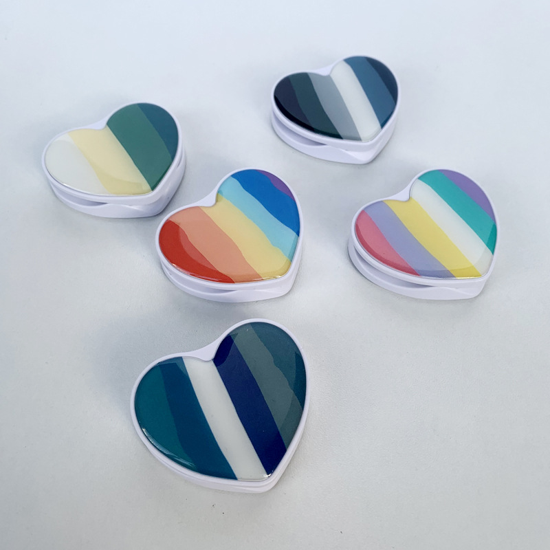 水晶滴膠手機支架愛心折疊旋轉支架創意氣墊支架氣囊收納懶人支架