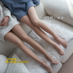 Water light muscle light leg artifact women's autumn and winter plus velvet single layer one-piece bottoming pantyhose natural naked feeling stockings spring and autumn thin