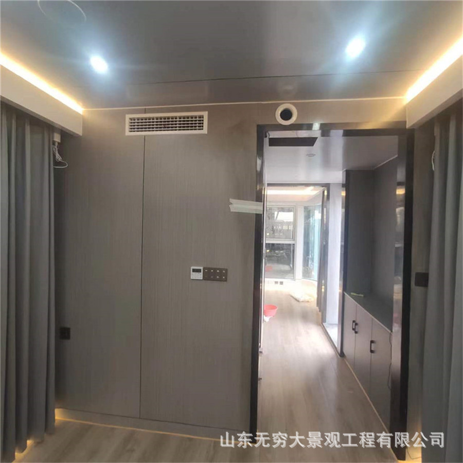 Estructura de aleación de aluminio Internet celebridad B & B cabina cuadrada con baño invierno cálido vacaciones Hotel Rural Revitalización camping base