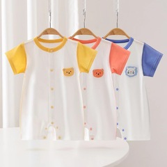 New Summer Outfit for Babies: Stylish Pure Cotton Short-Sleeve Onesies—Thin-Style Rompers Perfect for Newborns and Toddlers' Sleepwear