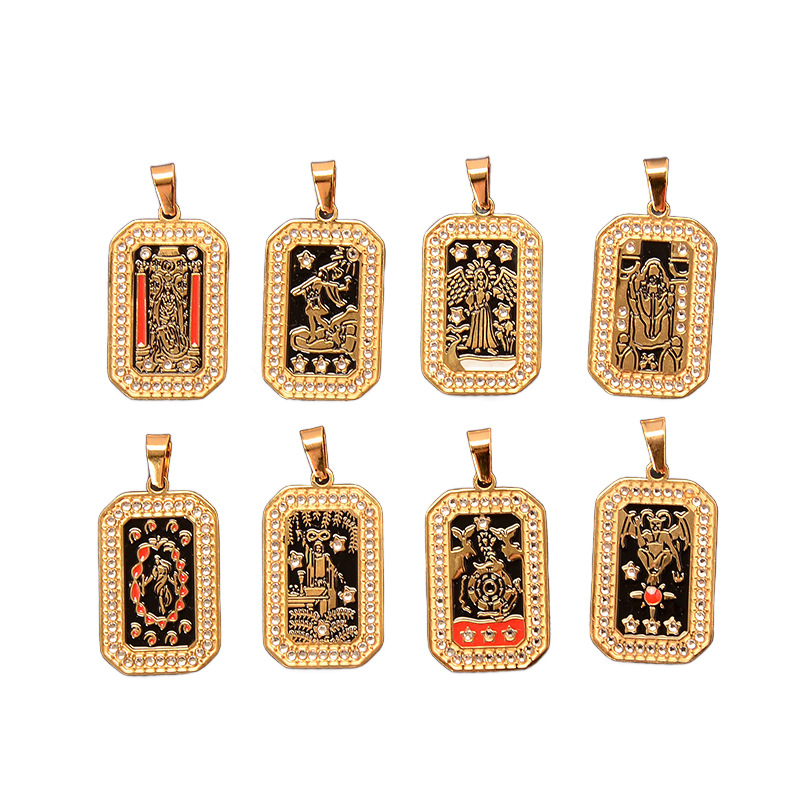 retro universal pendant stainless steel hip-hop style for men and…