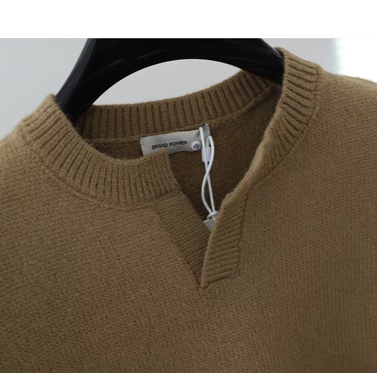 Men's Round Neck Sweater Casual Versatile Knit Pullover British_voghion.com