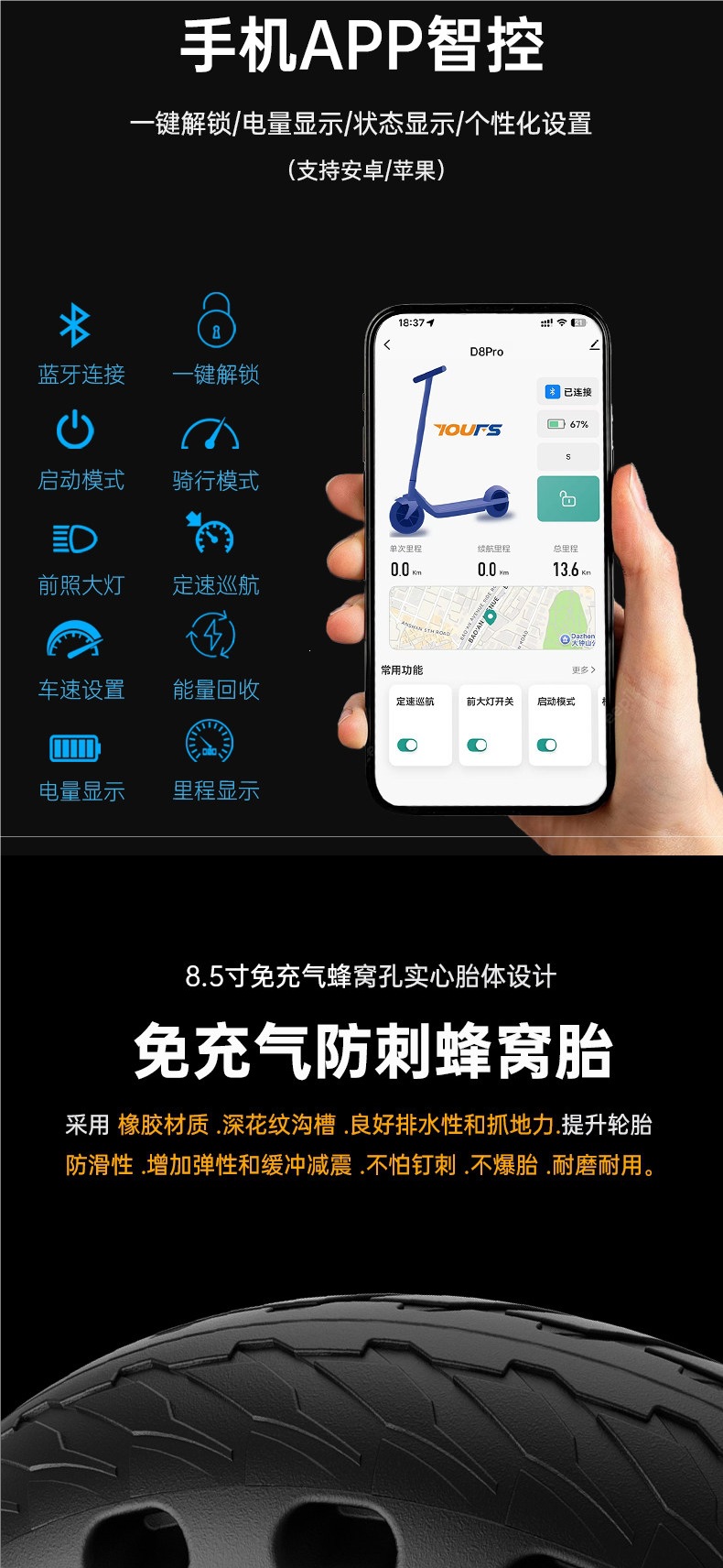 New electric scooter, small foldable electric vehicle, a convenient mode of transportation for commuting to work, mini two-wheeled scooter, electric scooter for women