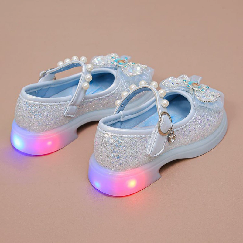 Shoelaces for leather shoes, footwear for princess, shoes from pearl, soft sole