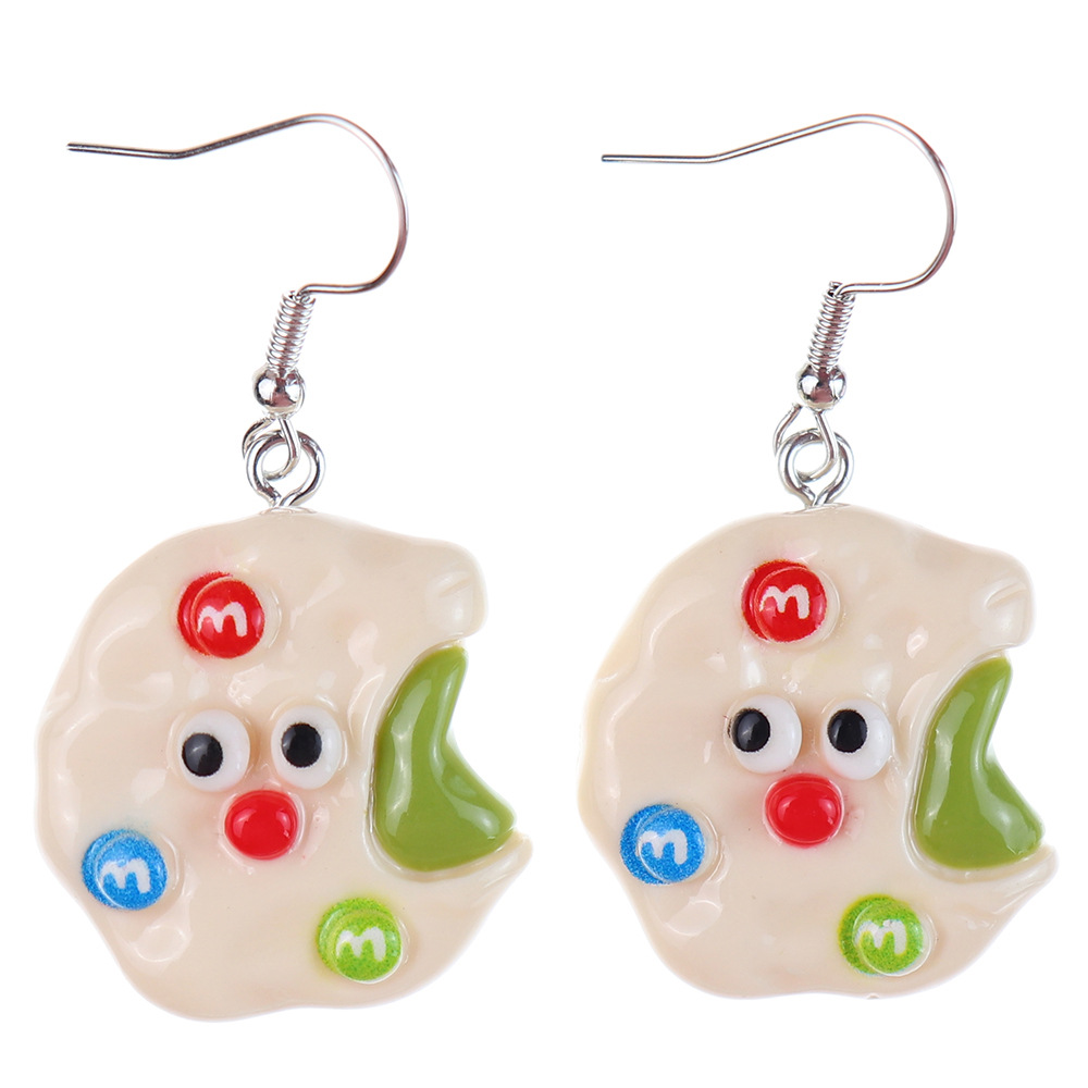 1 Pair Cartoon Style Cute Donuts Plastic Drop Earrings display picture 9