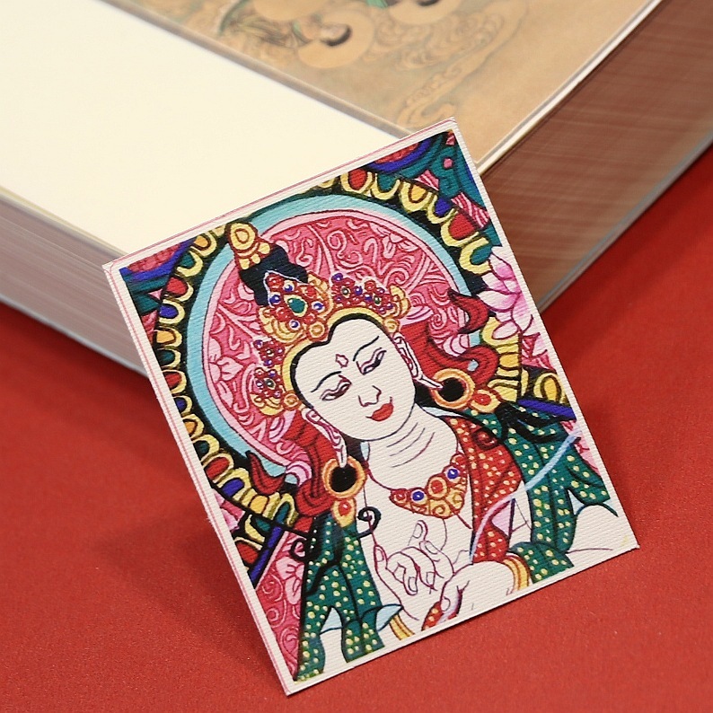 手描きの金描きチベット生の8つの守護者ザキラムタンカ卸売絵画コアボックス特別なキャンバス|undefined