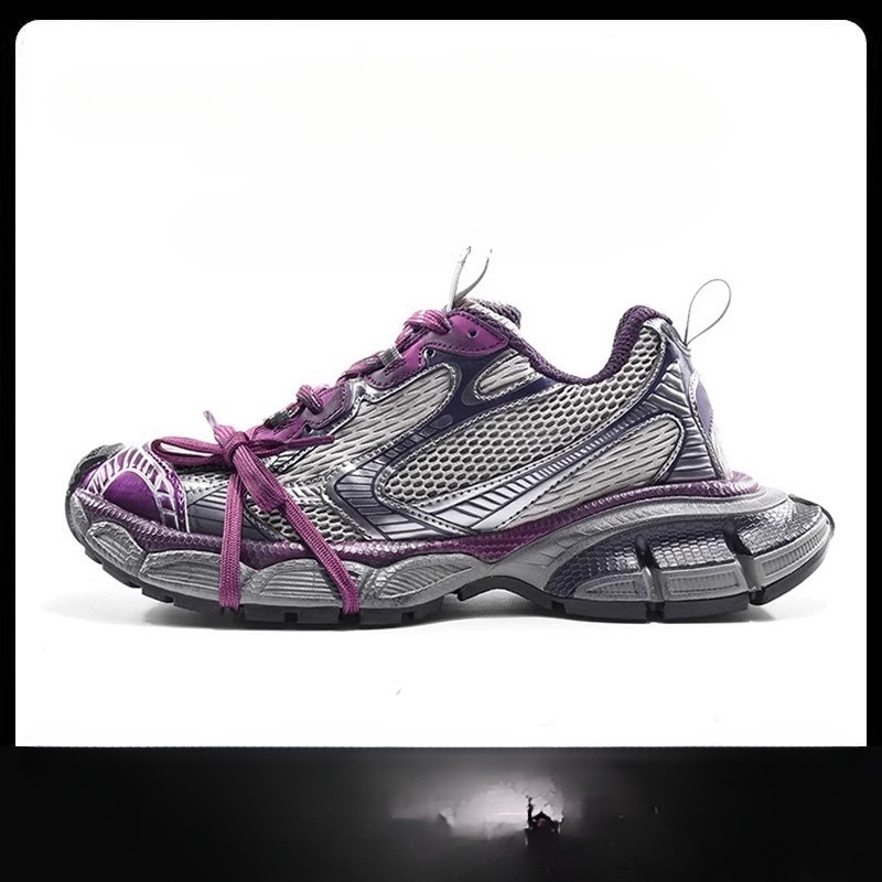 3XL-·다크 퍼플 디스트레스드