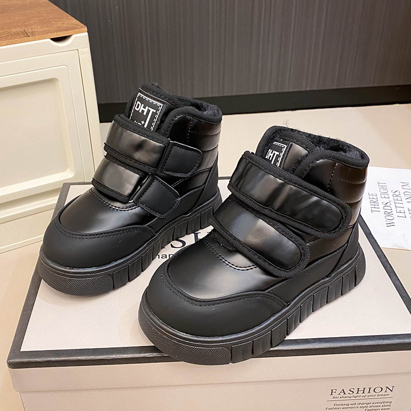 Botas de nieve para niños 2025 invierno nuevo terciero engrosado zapatos de algodón para niños y niñas, zapatos de algodón impermeables para niños mayores