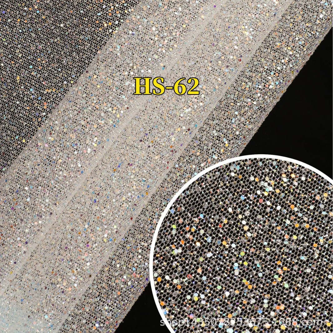 HS系列  HS-62钻石满版中小粉婚纱礼服面料 喷金 撒金 印金  布料