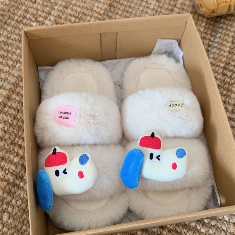 Diy可爱别针鞋扣ins潮趣味蓝耳狗狗鞋子装饰品毛绒辅料鞋帽配饰|undefined