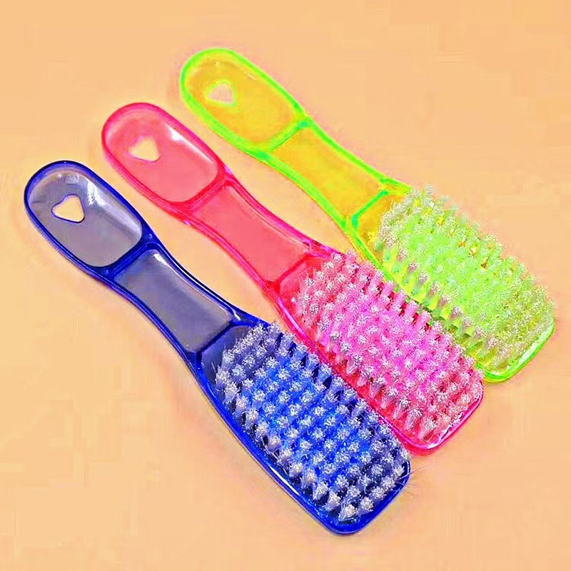 Colorful Transparent Plastic Shoe Brush, Shoe Cleaning Brush, Soft-Bristled Laundry Brush, Clothing Cleaning Brush, Street Market Night Market Brush