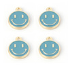 10/bag alloy dripping face smiling face pendant color single -sided necklace cartoon cartoon jewelry pendant accessories wholesale