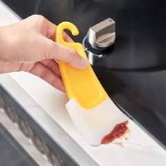 Kitchen Silicone Scraper Clean Blade Grease Scraper Pot Scrubber Burn Stain Rice Cooker Rice Grain Cleaning Gadget