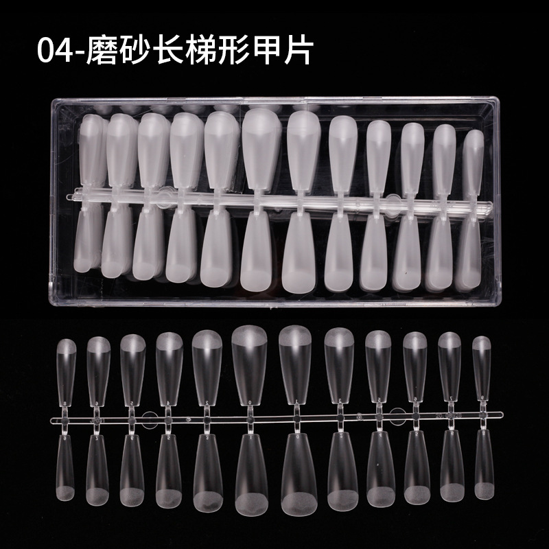 Arte de uñas tallado libre esmalte de uñas trapezoidal gota de agua almendra esmerilado pasta completa media pasta extensión 504 ultra-Delgado esmalte de uñas sin costuras