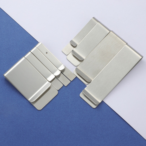 Cross-border hot selling mirror stainless steel suit tie clip jewelry accessories DIY creative bill bookmark money clip
