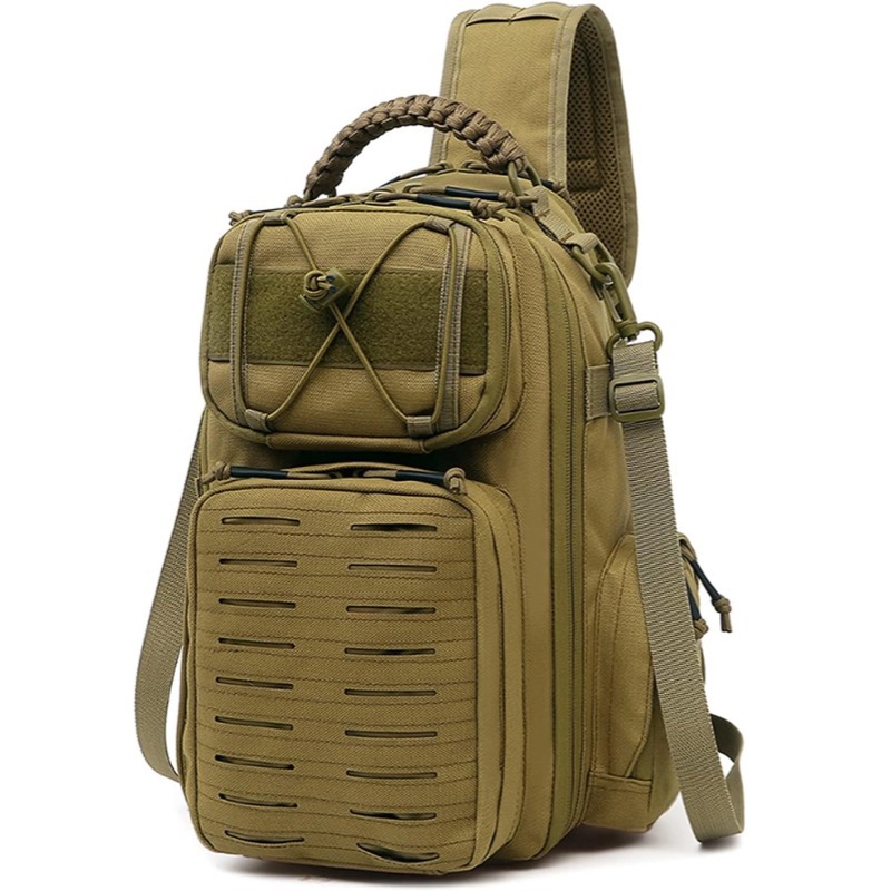 Bolso de pecho bandolera de ciclismo de deportes al aire libre personalizado Bolso de pecho táctico de camuflaje para fanáticos militares para hombres Bolso de hombro casual impermeable