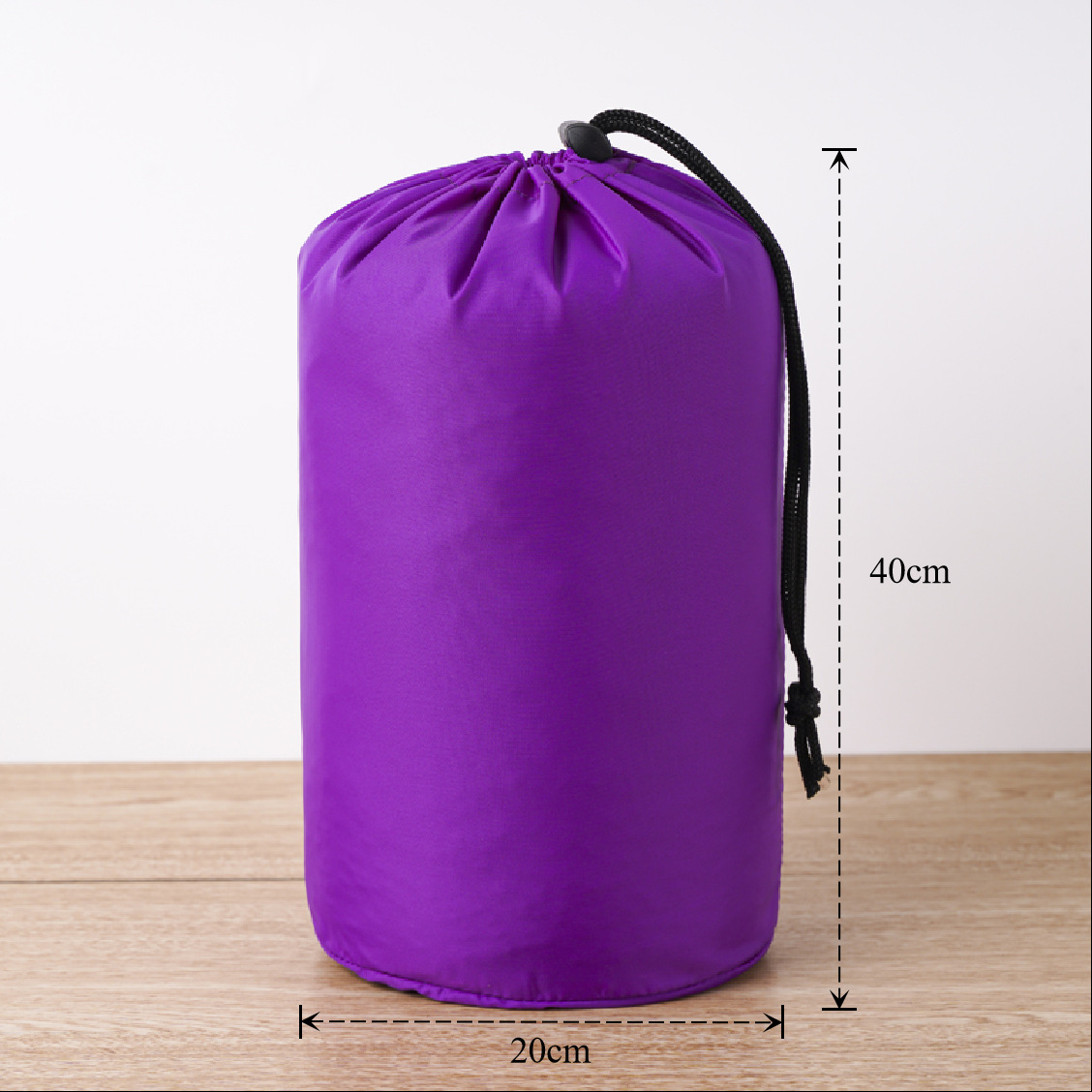 Bolsa de cuerda de nylon impermeable cilíndrica de plumón para ropa doméstica de poliéster bolsa de almacenamiento bolsa de embalaje bolsillo de paquete de contracción image 72