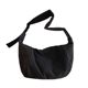 Japanese Style Minimalist Wide Shoulder Strap Crossbody Canvas Bag Women's Casual All-match Large Capacity Oxford Cloth Shoulder Bag Moon Bag