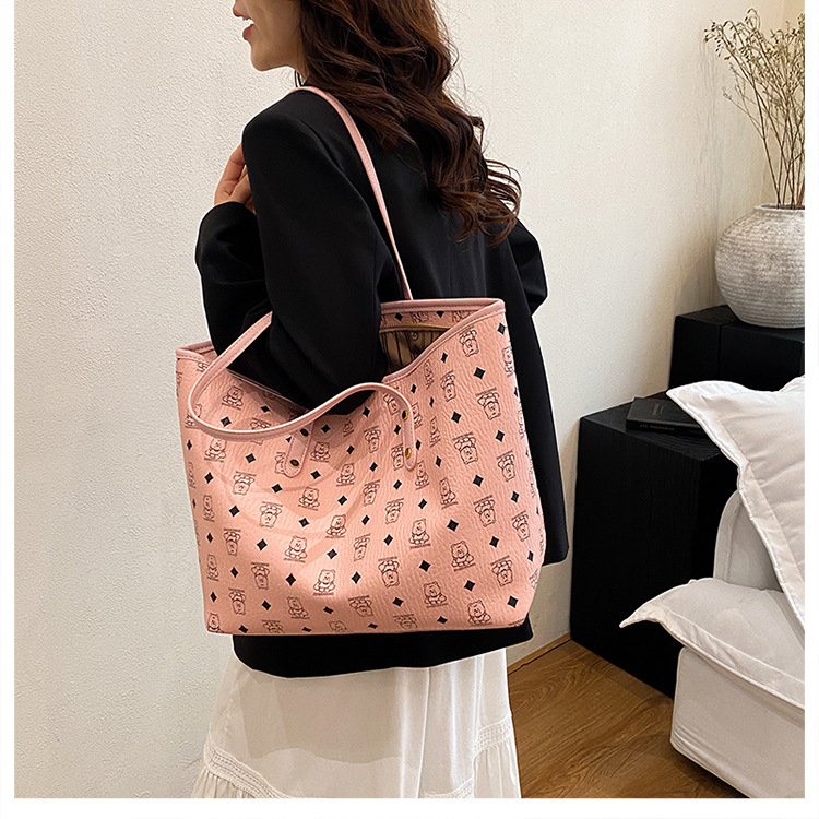 Borsa a secchiello donna stile retro grande capacità_voghion.com