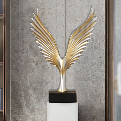 Show your ambitions Eagle ornaments Dapeng spreads its wings Angel wings crafts TV cabinet wine cabinet model room decorations