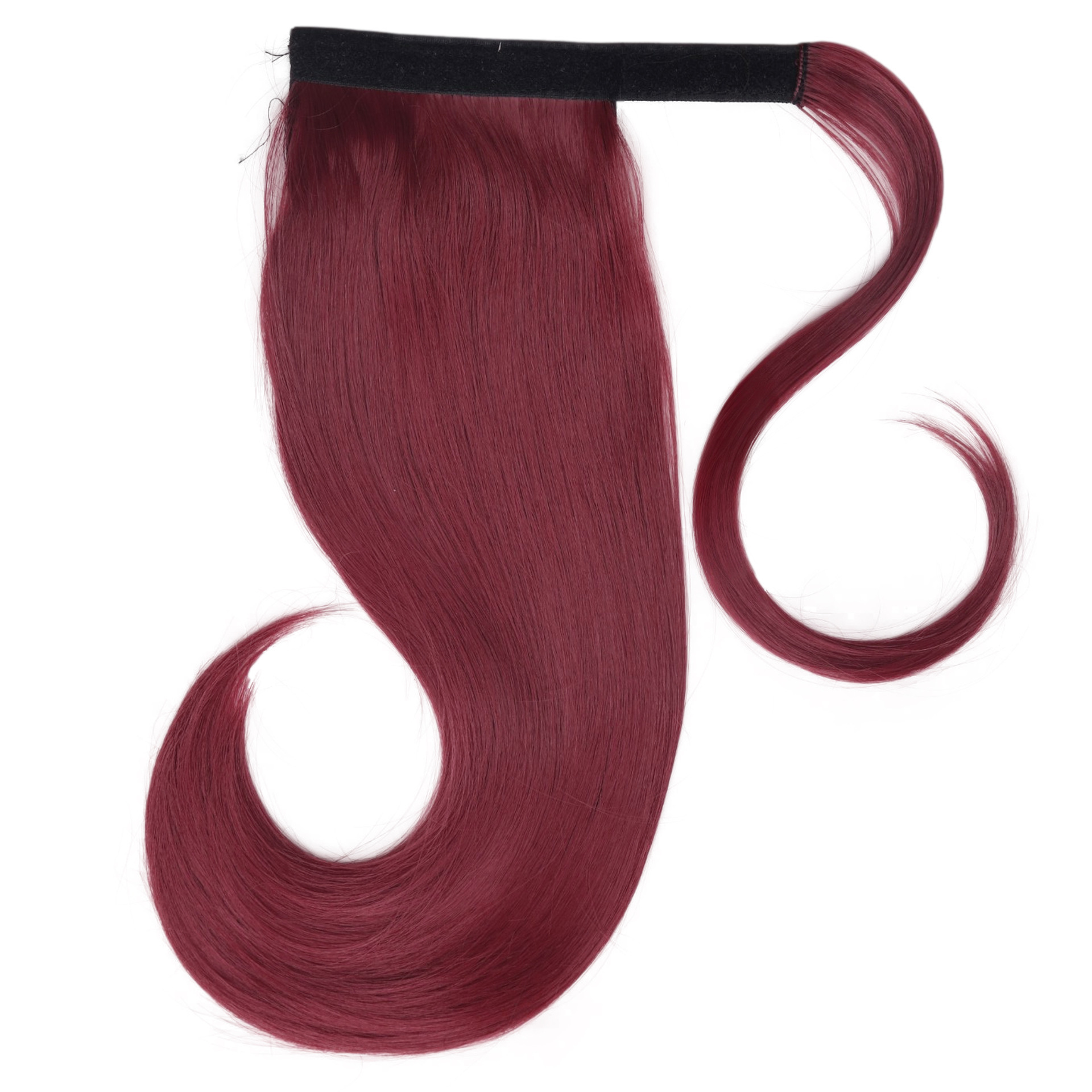 Velcro cola de caballo europea y americana cola de caballo ligeramente torcida falsa fibra química cola de caballo alta peluca