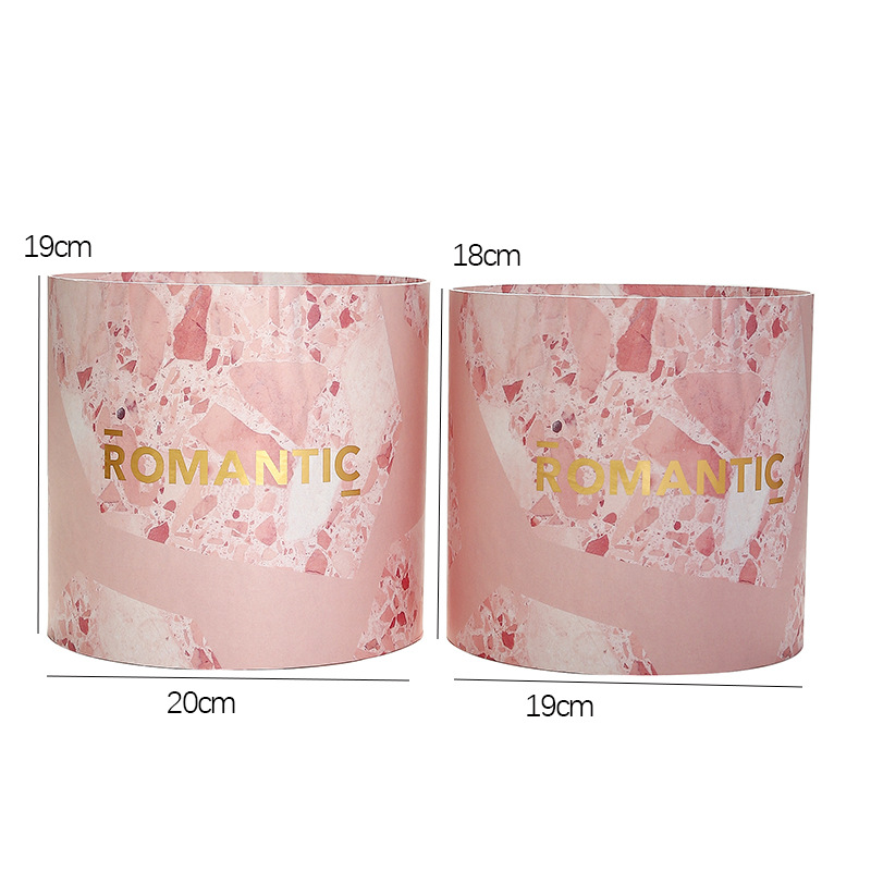 Cubo clásico de tres abrazos cubo redondo embalaje cubo arreglo de flores cubo floral DIY espejo de plata caja de flores