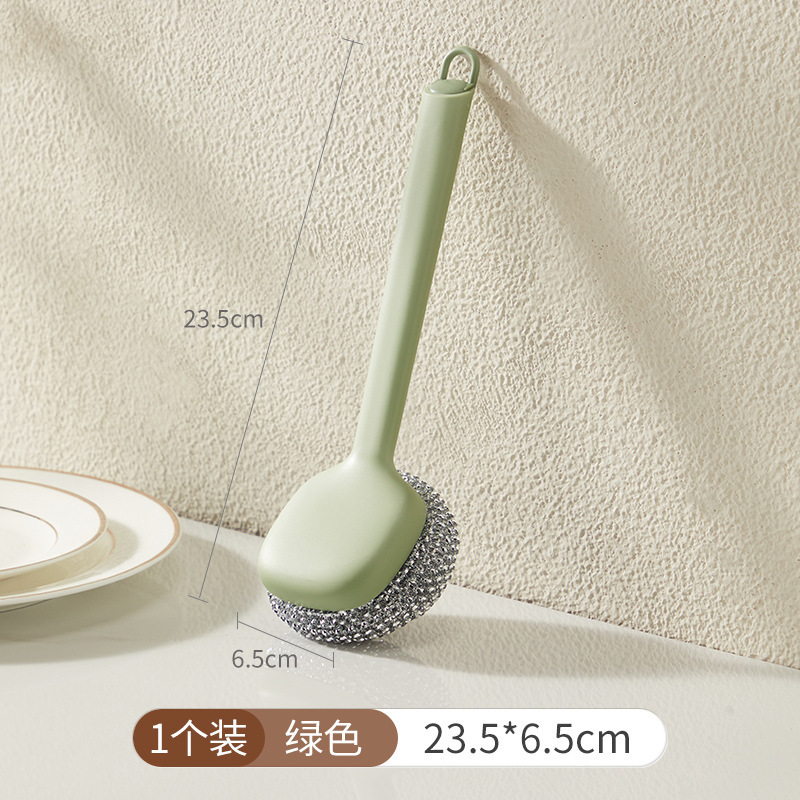 长柄清洁锅刷厨房专用洗锅刷子神器钢丝刷刷碗清洁油污洗锅刷批发|undefined