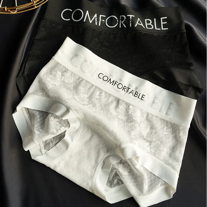 2025 новый бесследный кружевной буква средней талии простой европейский стиль моды длинное шелковое нижнее белье для женщин