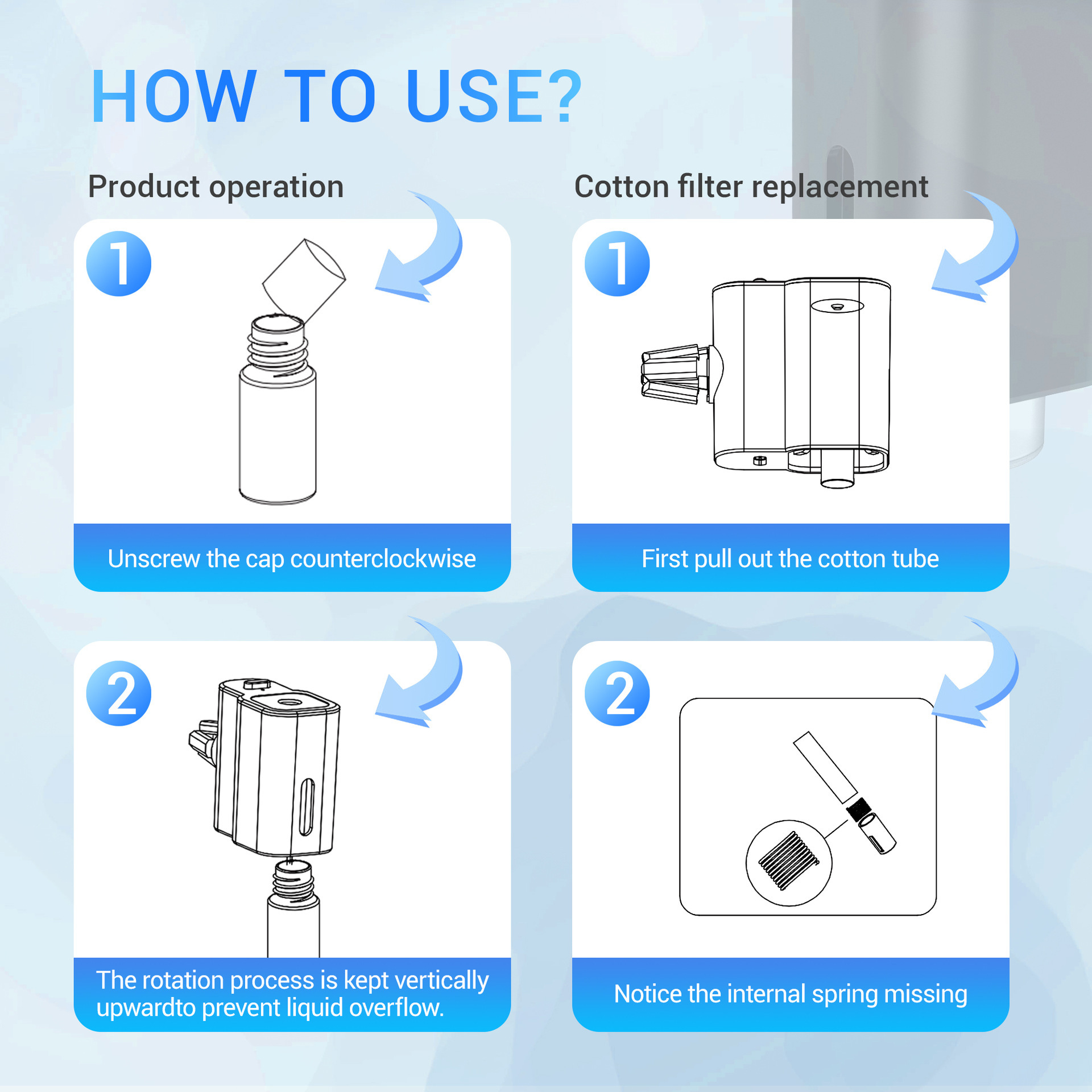 Smart Car Aromatherapy Diffuser Air Purifier with 3 bottles of cologne-scented essential oil