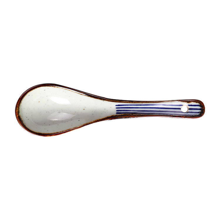 Three-Pointed Japanese-Style Hand-Painted Blue And White Porcelain Household Dessert Eating Internet-Famous Ceramic_voghion.com