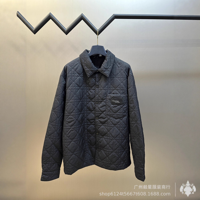 High Version D Brand 25 Autumn and Winter Diamond Quilted Embroidered Cotton Jacket Os Loose Fashion Warm Unisex Jacket Coat