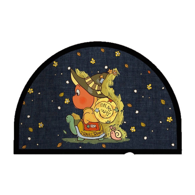 卡通星星人浴室硅藻泥地垫吸水防滑速干脚垫卫生间入户门垫易打理|undefined