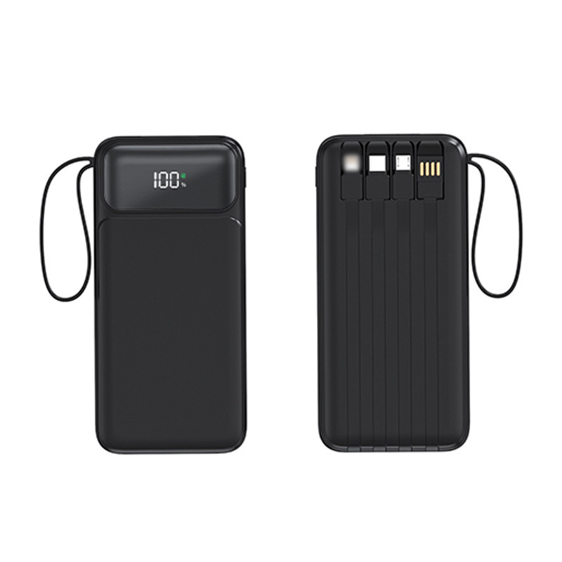 ケーブル付きパワーバンク PD22.5W 超高速充電 10000 mAh 大容量ポータブル電源、ストラップ付き|undefined