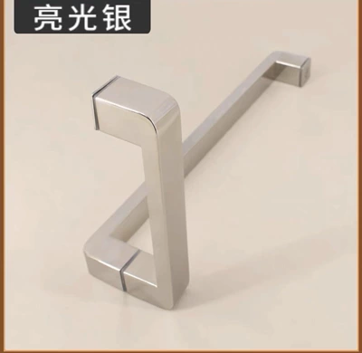 Shower room handle, black glass | Portal Wrist - l-shaped-hole-spacing-475275-one-set-extra-thick-glossy-finish-extra-thick-genuine-quality-handle