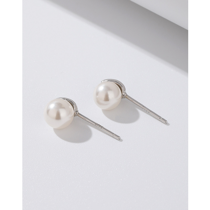 925 plata esterlina perla Stud pendientes de las mujeres simple nicho diseño 2023 nuevos pendientes de la luz de lujo de alto grado joyería del oído