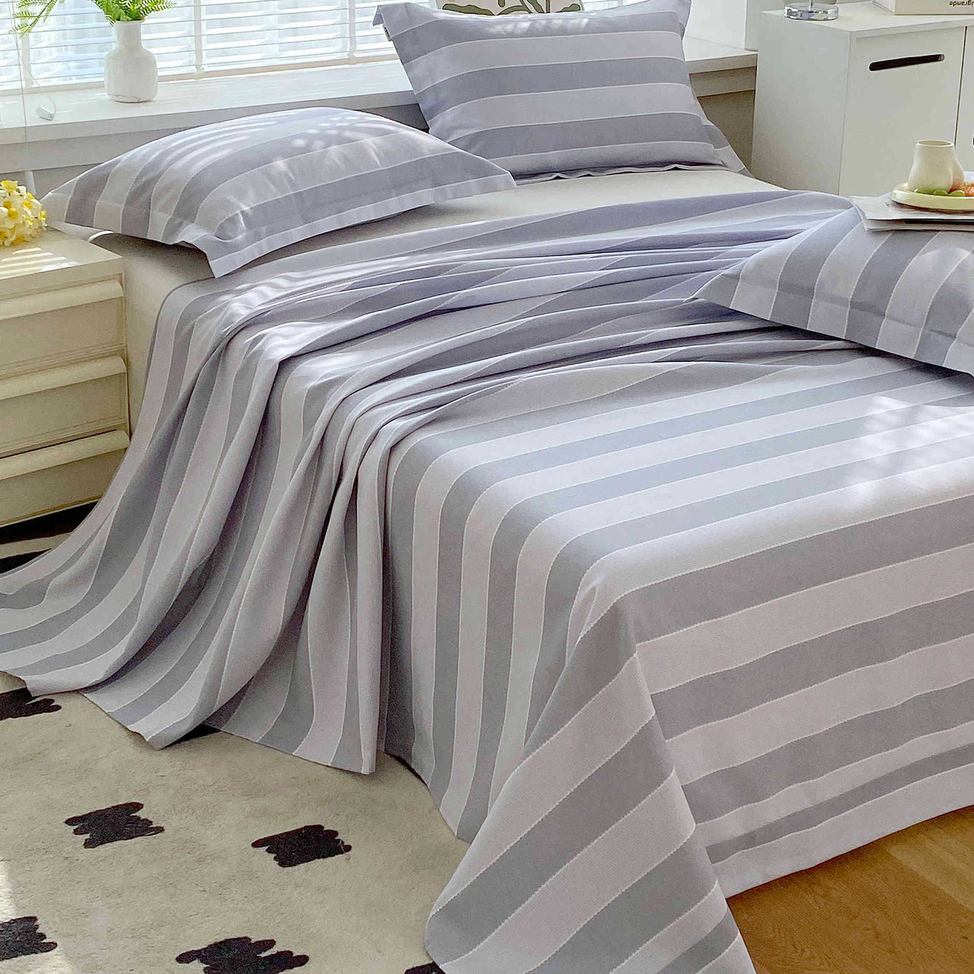 Sábanas de tela gruesa vieja de verano, dormitorio de estudiantes de una sola pieza, funda de cama individual, funda de almohada individual, juego de tres piezas, nuevo estilo 2025