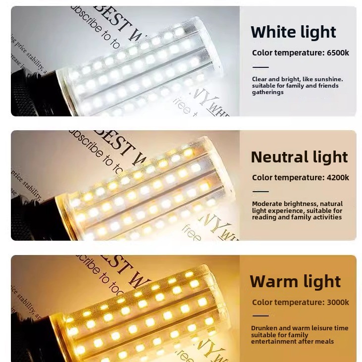 Led玉米灯泡室内超亮节能家用水晶吊灯卧室灯客厅灯天花光源