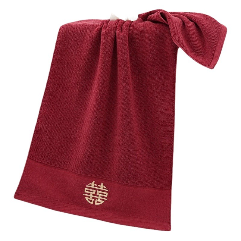 Хлопок свадебное шерстяное банное полотенце красный жаккард 32 нити нелегко потерять волосы выцветают свадебный подарок свадебный хлопок свадебное банное полотенце