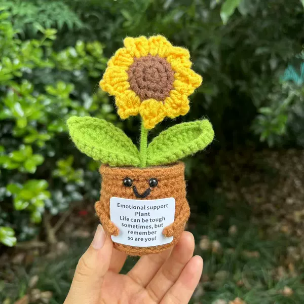 Small 3 circle sunflower pot 12cm