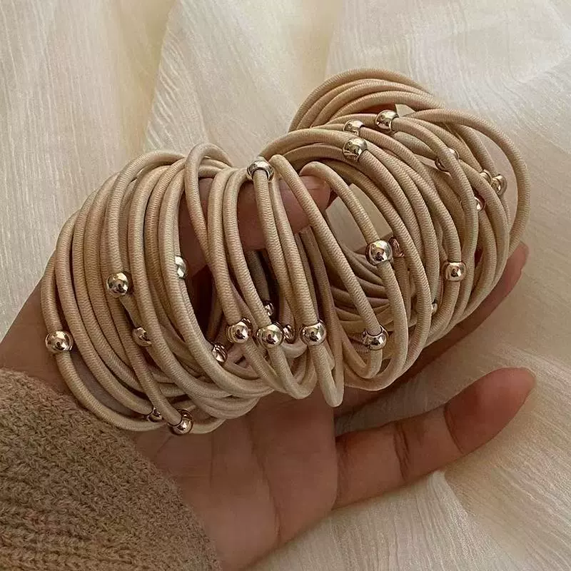 Elastic sports rostometer for gym, ponytail, durable hair rope, harmless hair accessory, no hair damage