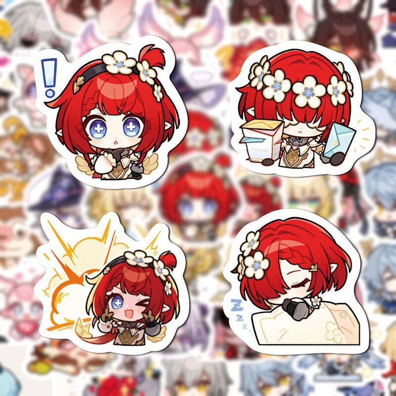 崩壊星空鉄道ステッカー 204 枚、キアナ・ウィンジアン 二次元漫画 Q バージョン かわいい DIY ステッカー|undefined