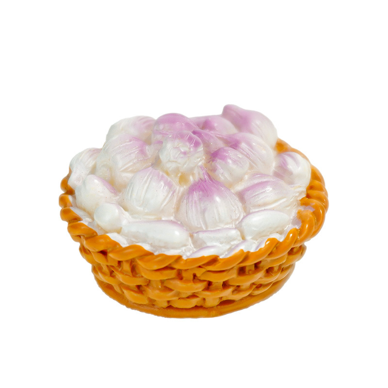 Accesorios de micro paisaje, tazones de vino, pajares, cubos de madera, pimientos, ajo, cestas de bambú, bollos al vapor, adornos de resina, artesanías