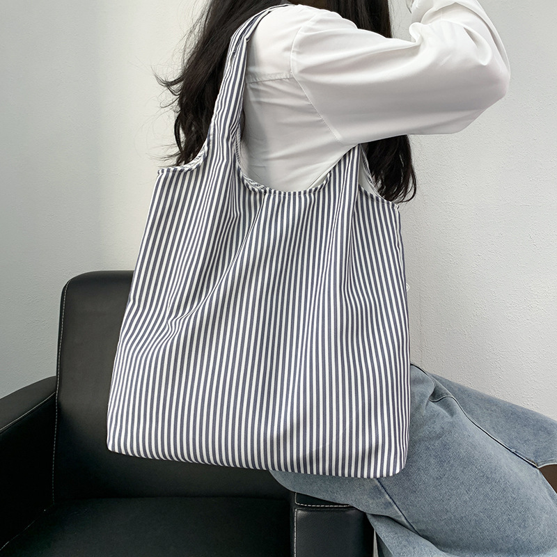レトロins波点百合レジャートートバッグ女子大容量ショルダーバッグ大学生授業キャンバスバッグ|undefined