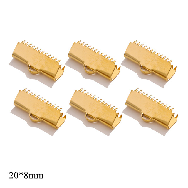 Acero inoxidable rizado grano hebilla punta hebilla acero titanio DIY joyería pulsera clip collar pulsera conector accesorios al por mayor