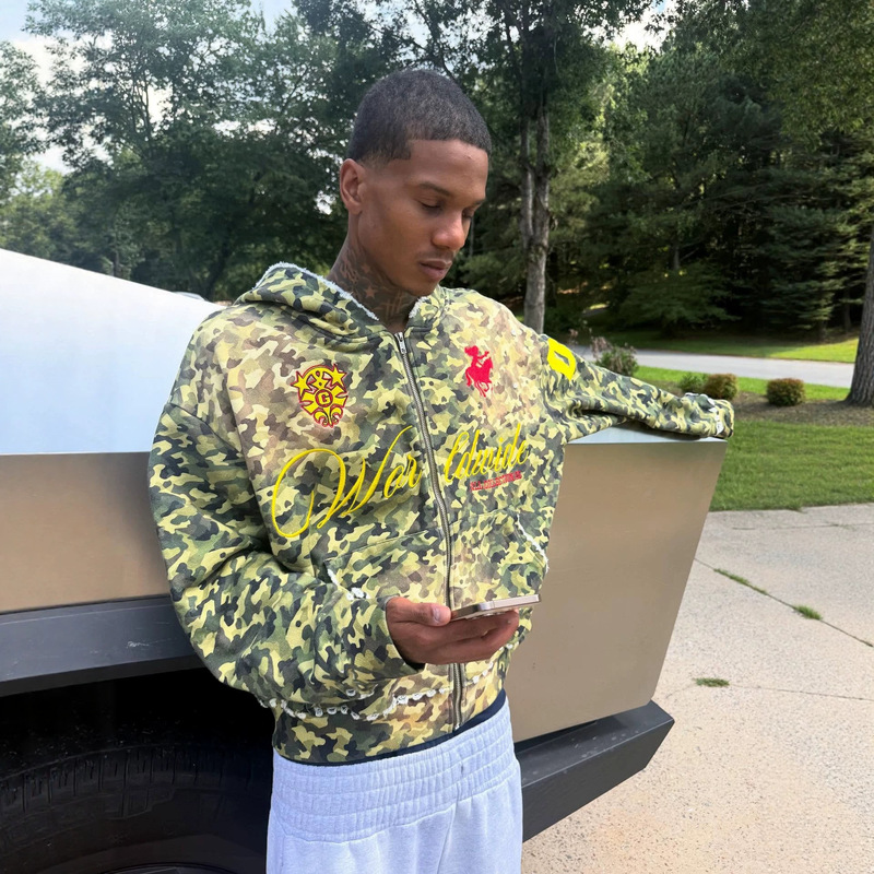 European and American Fashion Loose-Fitting Camouflage American Western Cowboy English Letter 3D Printed Pattern Cool Sweatshirt for Men and Women European and American Fashion Loose-Fitting Camouflage American Western Cowboy English Letter 3D Printed Pattern Cool Sweatshirt for Men and Women