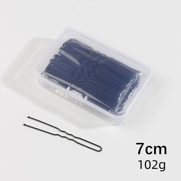 7CM black U-shaped clip 100 pieces in box