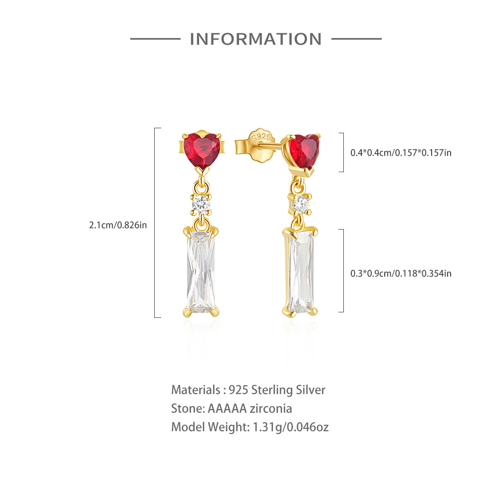 4g Weight 925 Sterling Silver Ear Needle Material Zircon Inlay Material Earrings Classification 1 Pair Quantity Daily Occasion 925 Sterling Silver Material Geometric Pattern Women's Gender Plating, Inlay Design Simple Style Style 1 Pair 925 Sterling Silver Zircon Geometric Earrings 2
