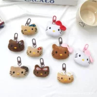 Плюшевый KT cat брелок подвеска мультфильм Kitty кот брошь школьный портфель декоративный подвеска леопардовый принт KT аксессуары для одежды